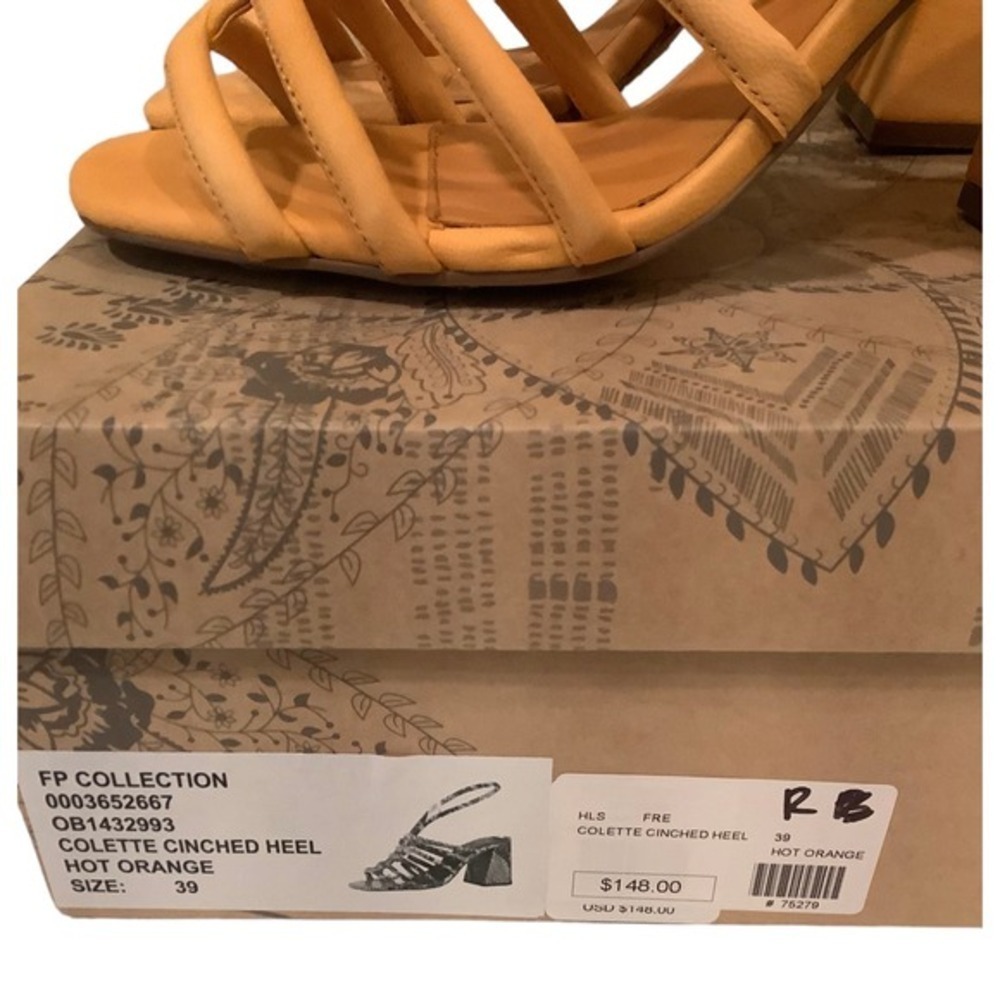 Free People Tan Strappy Block Heel Sandals - Picture 6 of 6